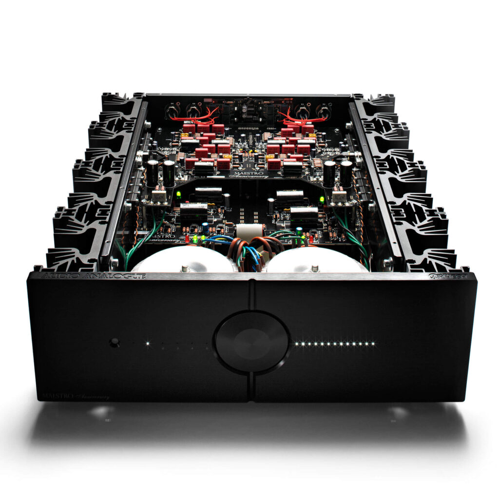 Audio Analogue Maestro Anniversary Zwart Geintegreerde versterker Voorkant Bovenkant Kans van de Maand bij Hansaudio