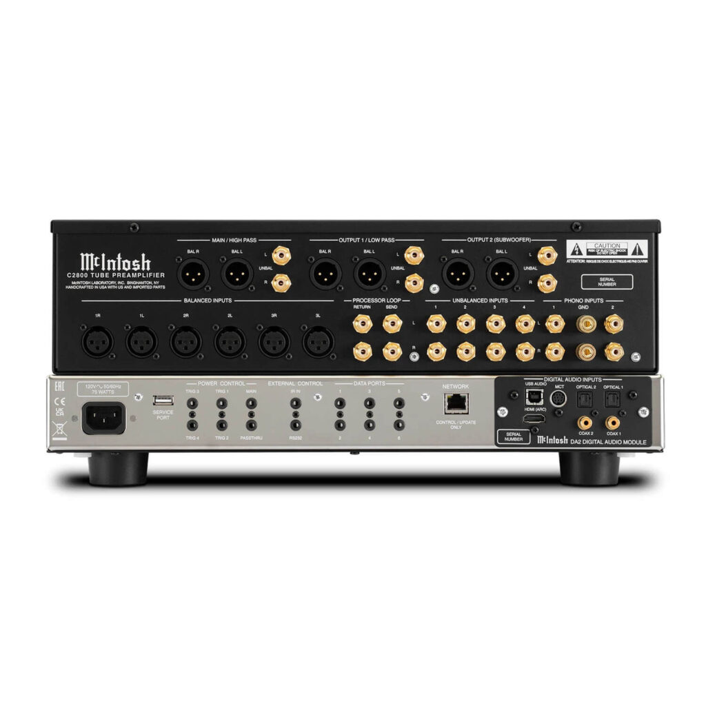 McIntosh C2800 Hybride Voorversterker Achterkant MCINTOSH VOORVERSTERKER