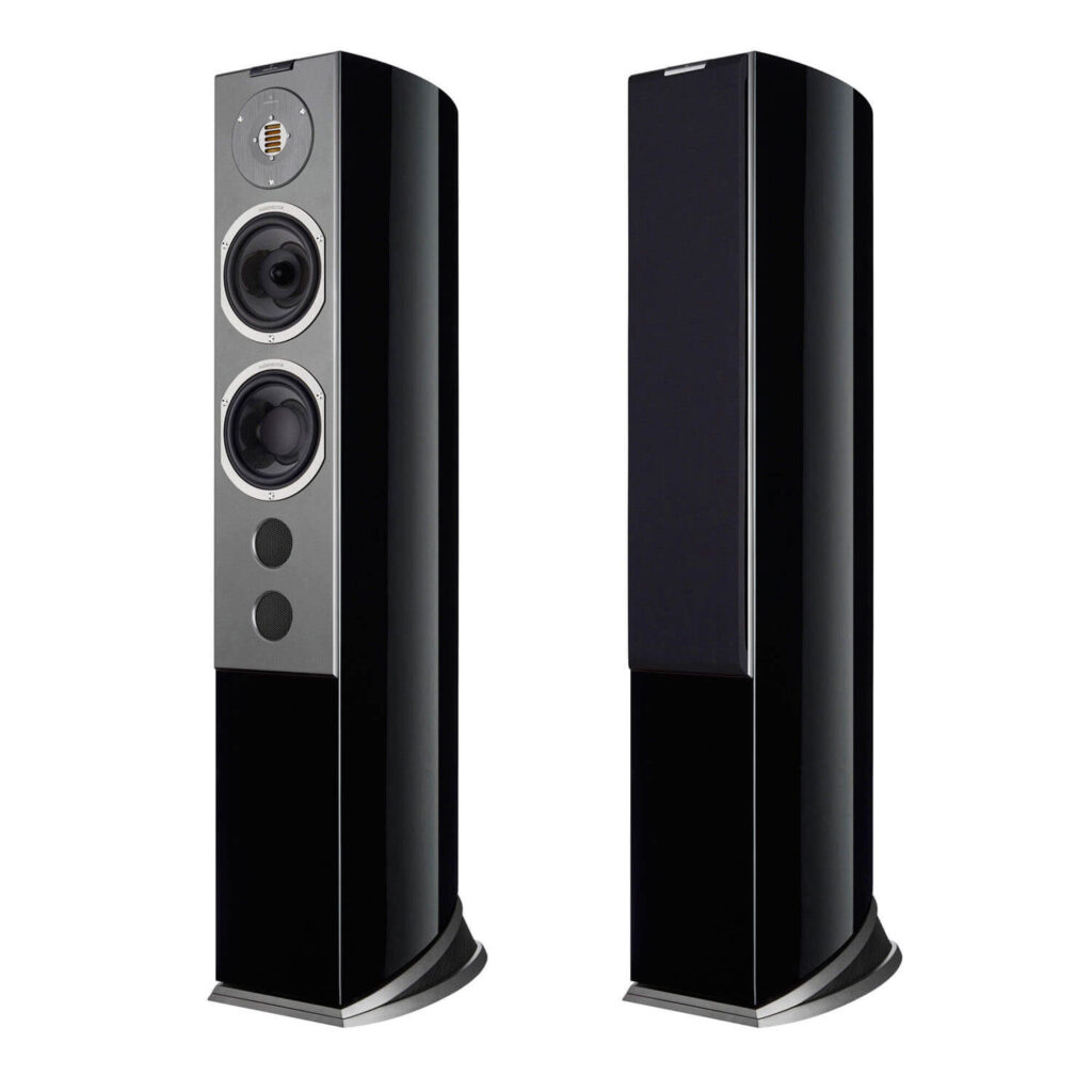 Audiovector R6 Avantgarde Hoogglans Zwart Vloerstaander Luidspreker Voorkant BUIZENFEEST MET AUDIO RESEARCH